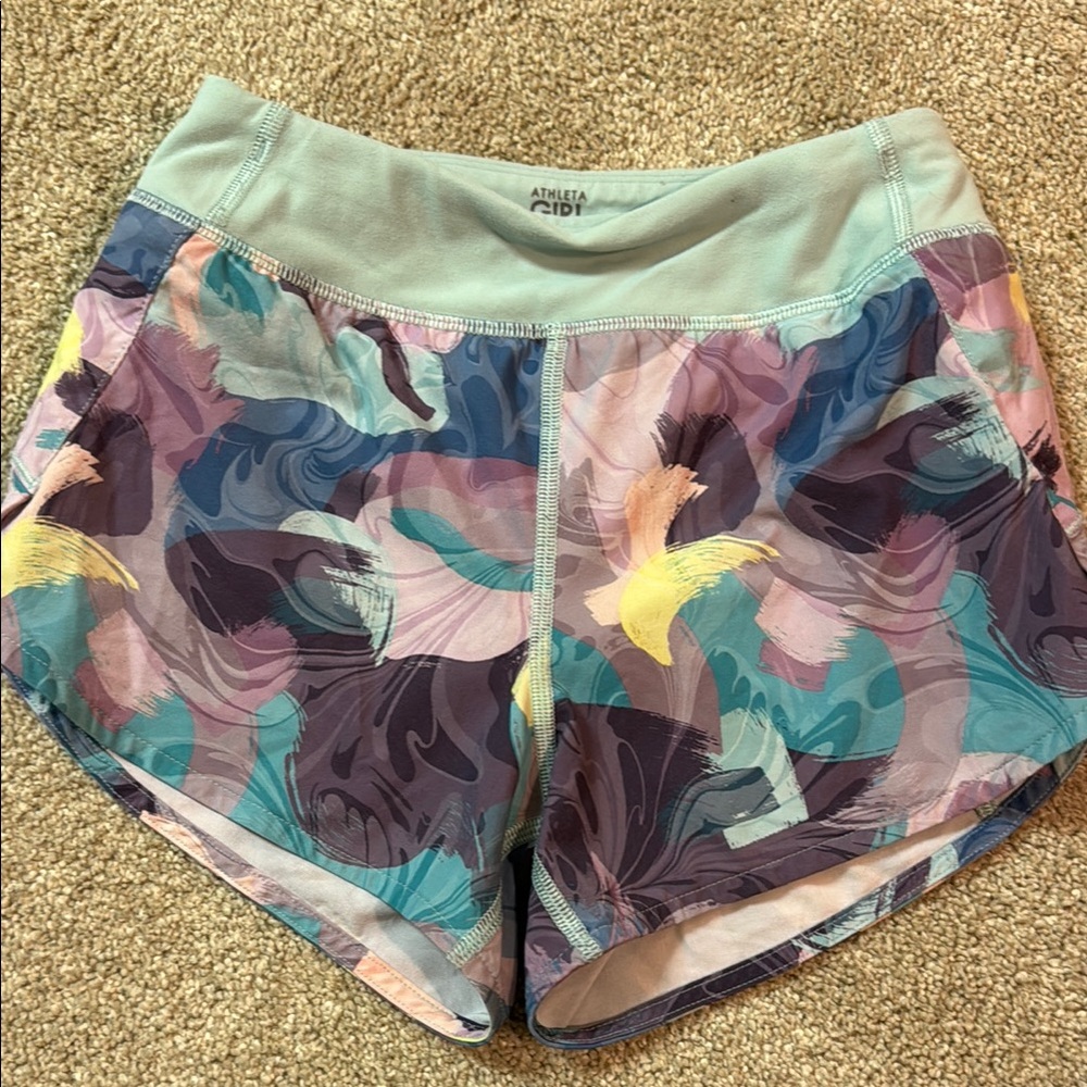 Athleta Girl Blue and Purple Athletic Shorts